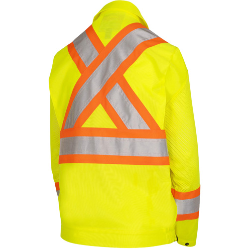 5999JW Veste de s&eacute;curit&eacute; routi&egrave;re pour femmes, Polyester, Jaune lime haute visibilit&eacute;, T-petit Moffatt Supply & Specialties