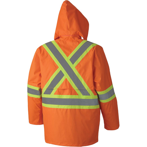 5608 210D Waterproof Rain Suit, Polyester/PVC, Small, High Visibility Orange Moffatt Supply & Specialties