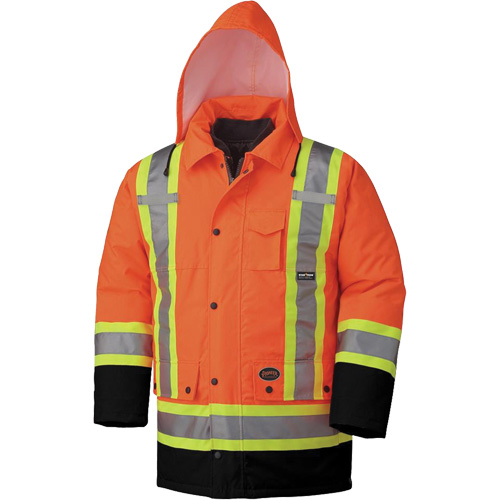5020BB Manteau de s&eacute;curit&eacute; 7 en 1 imperm&eacute;able, Orange haute visibilit&eacute;, 2T-Grand Moffatt Supply & Specialties