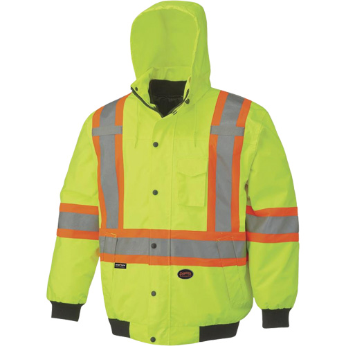 5023 Waterproof 7-in-1 Bomber Jacket, Polyester, High Visibility Lime-Yellow, X-Large Moffatt Supply & Specialties