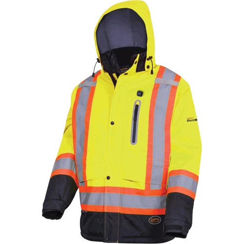 5408 Veste imperm&eacute;able &agrave; isolation thermique, Hommes, Petit, Jaune lime haute visibilit&eacute; Moffatt Supply & Specialties