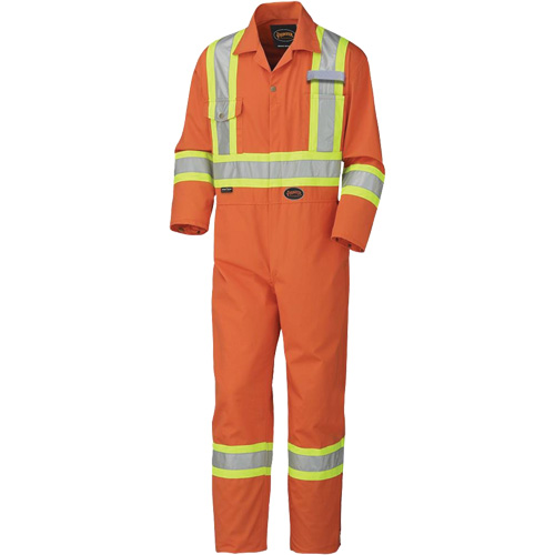5513 Industrial Wash Coveralls, 36, High Visibility Orange Moffatt Supply & Specialties