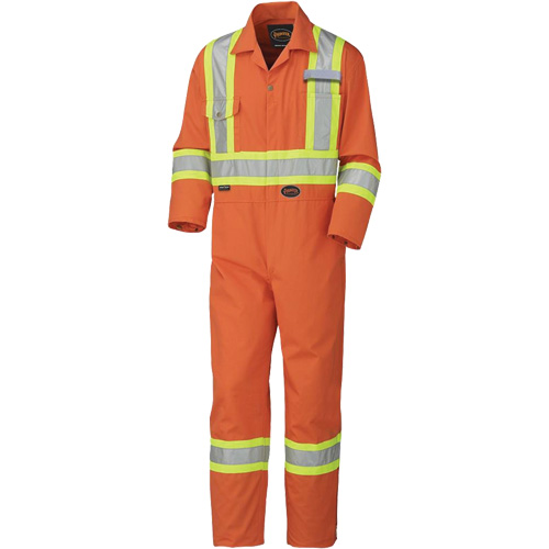 5513T Industrial Wash Coveralls, 40 (Tall), High Visibility Orange Moffatt Supply & Specialties