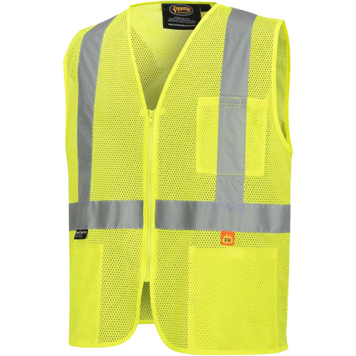 6944 Veste de s&eacute;curit&eacute; ignifuge, Jaune lime haute visibilit&eacute;, Petit, Polyester Moffatt Supply & Specialties
