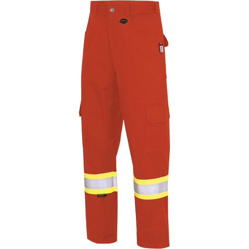 7765 FR-Tech&reg; 88/12 Arc Rated High-Visibility Safety Cargo Pants, 32, x 34, High Visibility Orange, 10 cal/cm² Moffatt Supply & Specialties