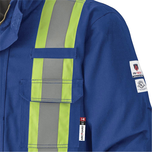 5523 Flame-Resistant Safety Parka, Small, Royal Blue, 58 cal/cm² Moffatt Supply & Specialties