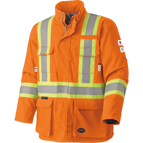 5533 Flame-Resistant Safety Parka, Small, High Visibility Orange, 58 cal/cm² Moffatt Supply & Specialties