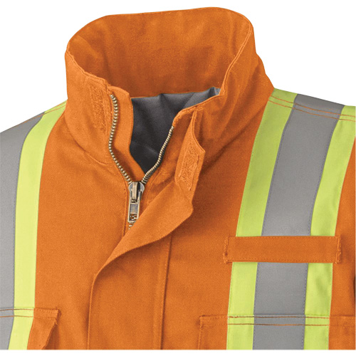 5533 Flame-Resistant Safety Parka, Small, High Visibility Orange, 58 cal/cm² Moffatt Supply & Specialties