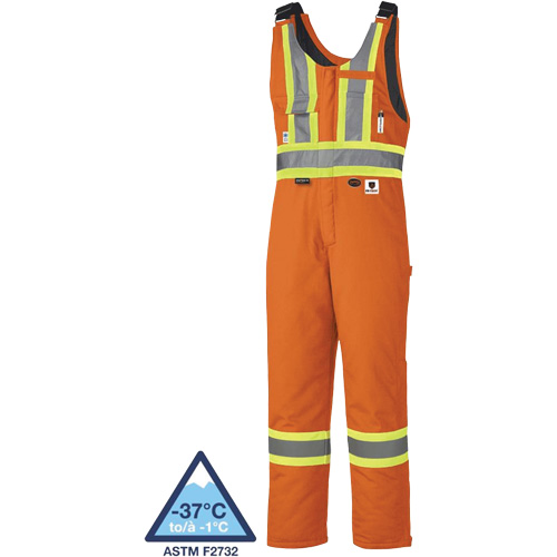 5534A Flame-Resistant Quilted Safety Overalls, Small, Orange Moffatt Supply & Specialties