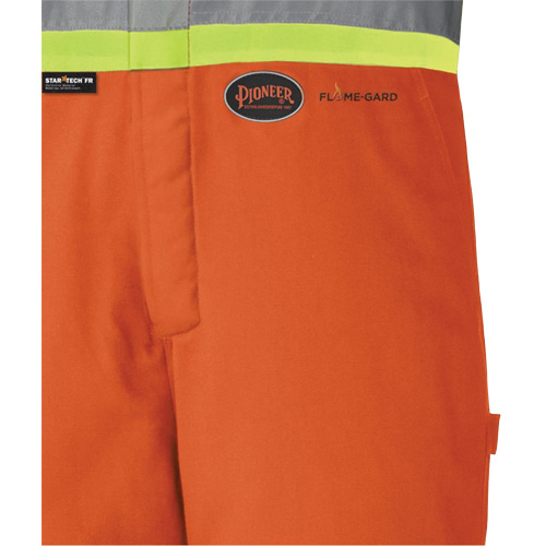 5534A Flame-Resistant Quilted Safety Overalls, Small, Orange Moffatt Supply & Specialties