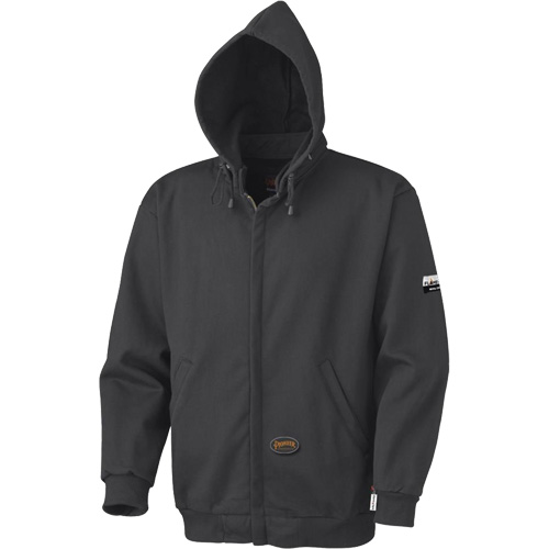 337 Flame-Resistant Zip Style Hoodie, Men's, X-Small, Black, 22 cal/cm² Moffatt Supply & Specialties