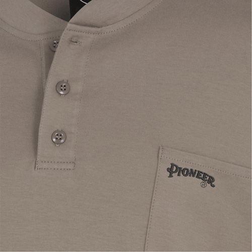 331 FR Interlock Henley Shirt, Small, Beige Moffatt Supply & Specialties