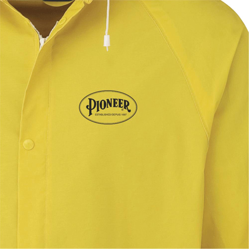 577J Rain Jacket, Polyester/PVC, Small, Yellow Moffatt Supply & Specialties