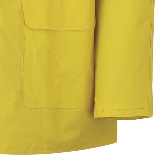 577J Rain Jacket, Polyester/PVC, Small, Yellow Moffatt Supply & Specialties