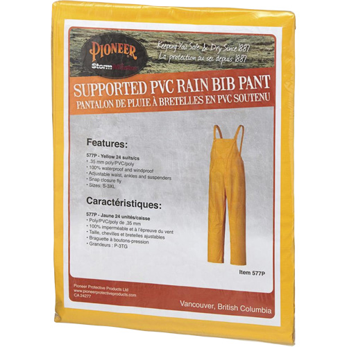 577P Salopette Storm Master, Petit, Polyester/PVC, Jaune Moffatt Supply & Specialties