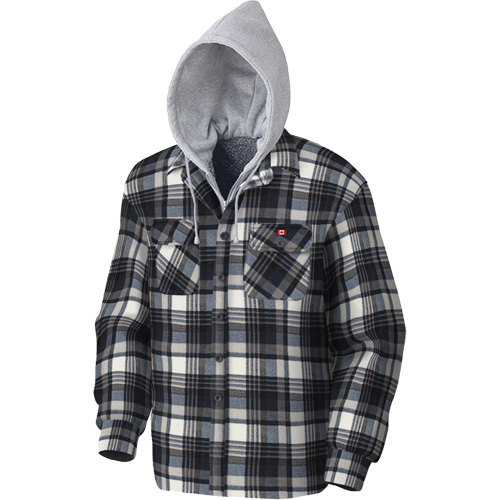 415BG Quilted Hooded Shirt, Men's, X-Small, Multi-Colour Moffatt Supply & Specialties