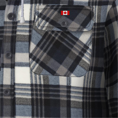 415BG Quilted Hooded Shirt, Men's, X-Small, Multi-Colour Moffatt Supply & Specialties