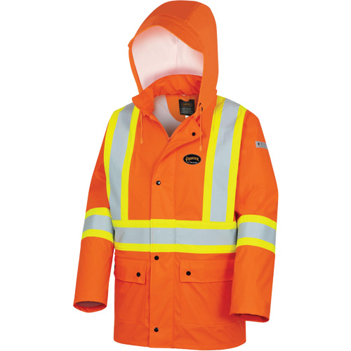 5892PKT Veste de s&eacute;curit&eacute; imperm&eacute;able &agrave; haute visibilit&eacute; ignifuge, T-petit, Orange haute visibilit&eacute; Moffatt Supply & Specialties
