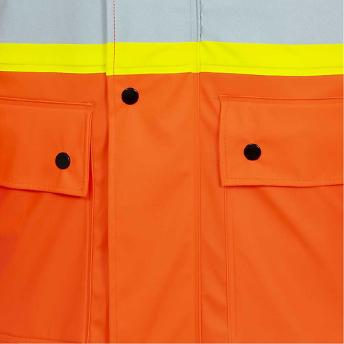 5892PKT Veste de s&eacute;curit&eacute; imperm&eacute;able &agrave; haute visibilit&eacute; ignifuge, T-petit, Orange haute visibilit&eacute; Moffatt Supply & Specialties