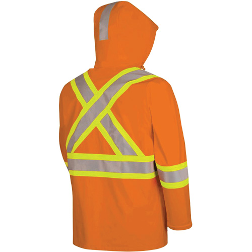 5880 FR/Arc-Rated Waterproof Rain Jacket, X-Small, High Visibility Orange, 10 cal/cm² Moffatt Supply & Specialties