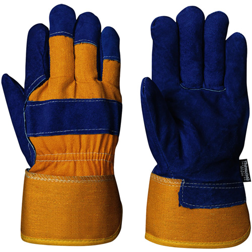 630 Blue Insulated Fitter's Gloves, One Size, Split Cowhide Palm, Boa Inner Lining Moffatt Supply & Specialties