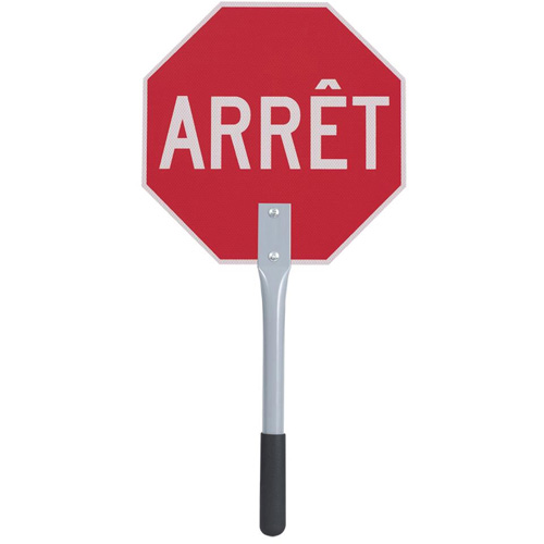 Traffic Stop/Slow Paddle - French, Coroplastic Moffatt Supply & Specialties