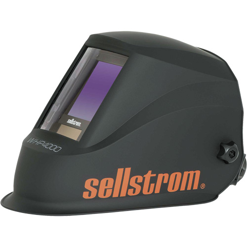 WHP4000 Casque de soudage ADF de la s&eacute;rie Premium avec technologie de lentilles bleues extra larges, 3,94" lo x 3,28" la Champ de vision, Noir/Orange Moffatt Supply & Specialties