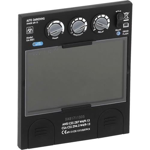 Filtre dobscurcissement automatique large &agrave; intensit&eacute; variable Advantage Plus, 5-1/4" la x 4-1/2" h Champ de vision, Pour utilisation avec S26200 Moffatt Supply & Specialties