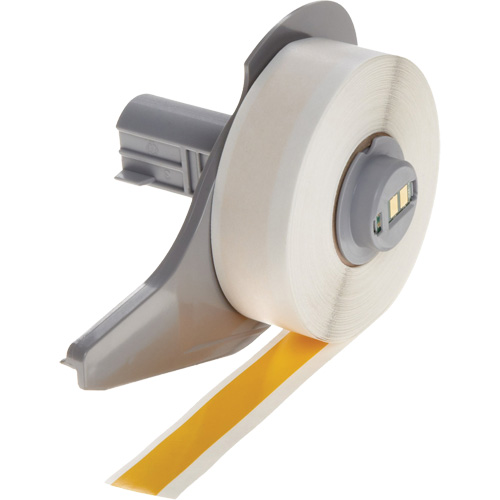 All-Weather Permanent Adhesive Label Tape, Vinyl, Yellow, 0.5" Width Moffatt Supply & Specialties