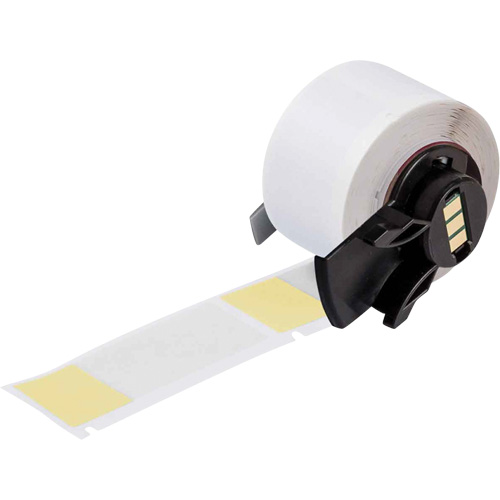 Self-Laminating Wrap-Around Wire & Cable Labels, Vinyl, 1" L x 2.5" H, White Moffatt Supply & Specialties