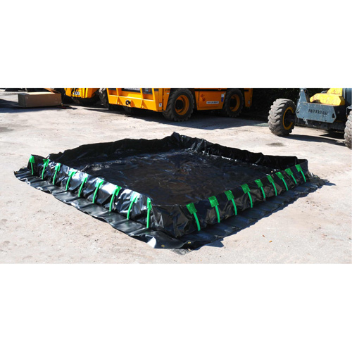 Ultra-Containment Berm&reg;, 748 US gal. Capacity, 10' W x 10' L x 12" H, Stake Wall Moffatt Supply & Specialties