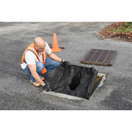 Square Ultra-Drain Guard&reg; Catch Basin Insert with Overflow Port, Oil & Sediment, 16" - 28" L x 20" - 36" W Moffatt Supply & Specialties