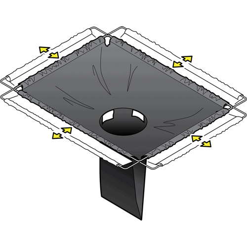 Square Ultra-Drain Guard&reg; Catch Basin Insert with Overflow Port, Oil & Sediment, 16" - 28" L x 20" - 36" W Moffatt Supply & Specialties