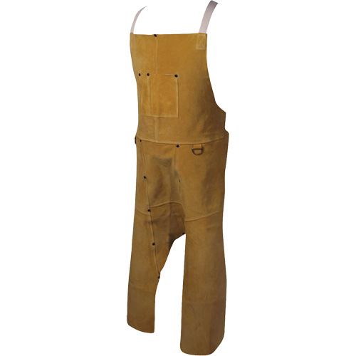 Caiman&reg; Boarhide Apron, Split-Leg Bib, 42" L, Brown Moffatt Supply & Specialties