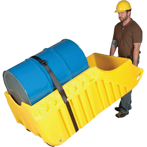 Chariot pour baril, 26,5'' lo x 26,5'' la x 5'' h, Cap. de d&eacute;versement 800 gal. US Moffatt Supply & Specialties