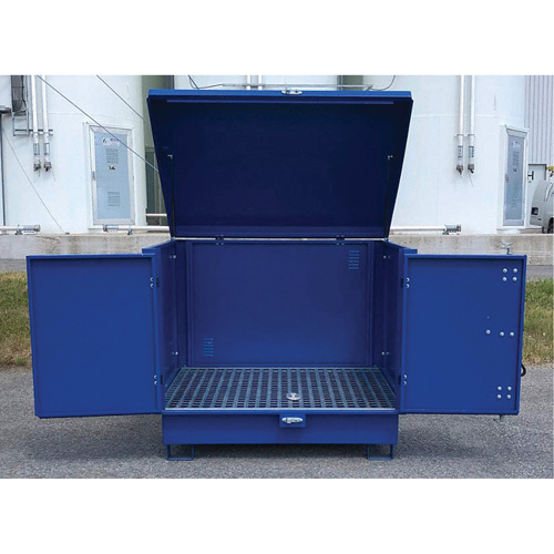 Ultra-Hard Top S4 Steel Spill Pallet, 61" L x 54.4" W x 52" H, 4700 lbs. Load Capacity Moffatt Supply & Specialties