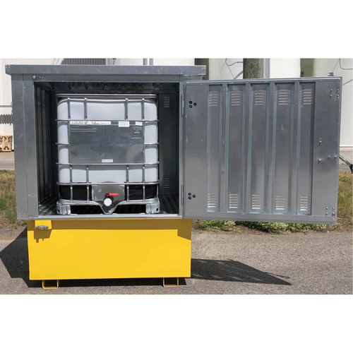 Steel Ultra-IBC Hard Top, 71.1" L x 83.1" W x 66.3" H, 5640 lbs. Load Capacity Moffatt Supply & Specialties