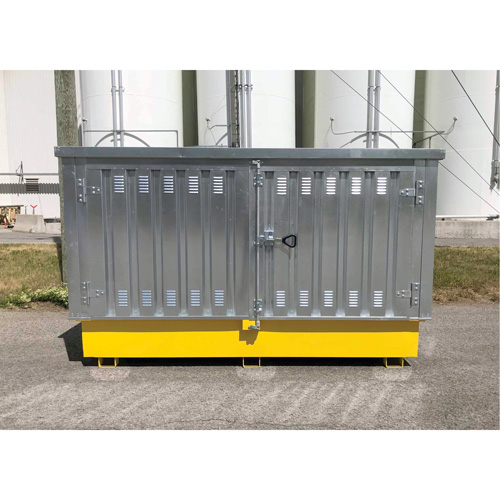 Steel Ultra-Twin IBC Hard Top, 123.4" L x 73.4" W x 66.4" H, 12250 lbs. Load Capacity Moffatt Supply & Specialties