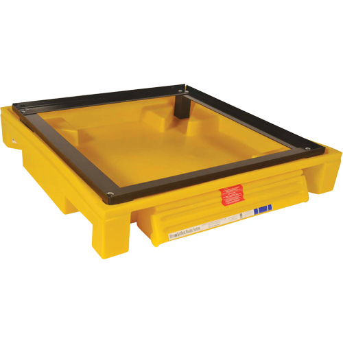 Single Drum Ultra-Safety Cabinet Bladder System&reg;, 37.8" L x 37.8" W x 6.3" H, 1500 lbs. Load Capacity Moffatt Supply & Specialties