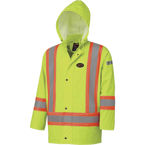 5894 Flame Resistant Waterproof Jacket, 2X-Large, High Visibility Lime-Yellow Moffatt Supply & Specialties