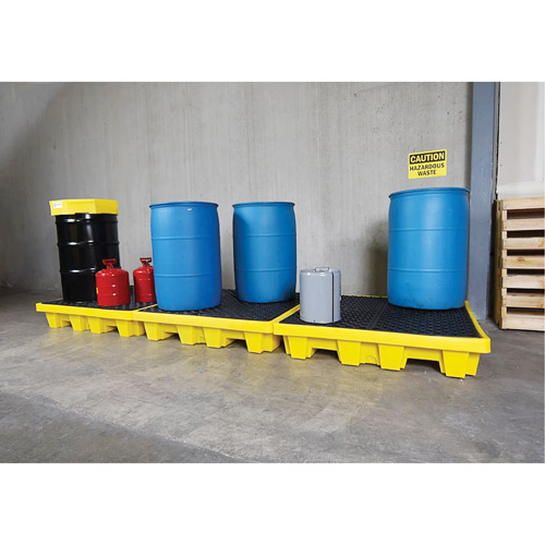 4-Drum Nestable Ultra-Spill Pallet&reg;, 66 US gal. Spill Capacity, 51" x 51" x 10" Moffatt Supply & Specialties