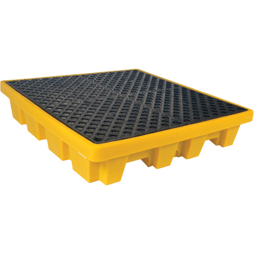 4-Drum Nestable Ultra-Spill Pallet&reg;, 66 US gal. Spill Capacity, 51" x 51" x 10" Moffatt Supply & Specialties