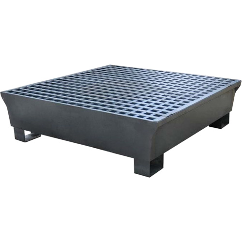 4-Drum Steel Ultra-Spill Pallet&reg;, 68 US gal. Spill Capacity, 49.1" x 47.1" x 10.9" Moffatt Supply & Specialties