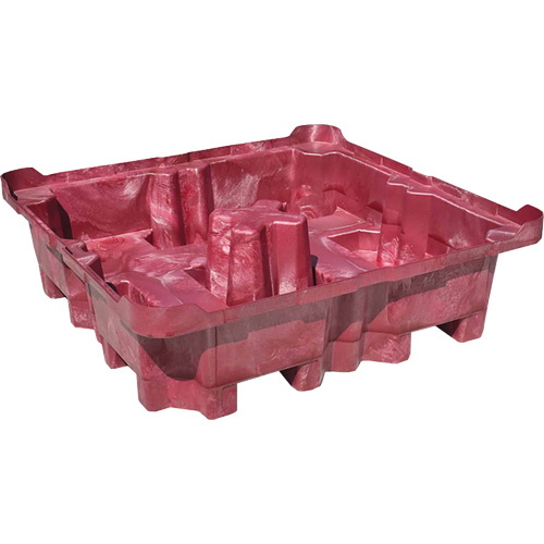 4-Drum Ultra-Spill King&reg; Drum Spill Pallet, 85 US gal. Spill Capacity, 51" x 51" x 17.5" Moffatt Supply & Specialties