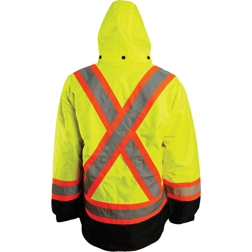 7-in-1 Jacket, Polyester, High Visibility Orange, 3X-Large Moffatt Supply & Specialties