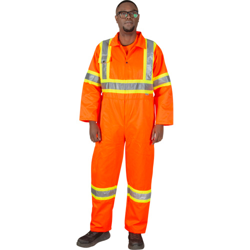 Unlined Safety Coveralls, Small, High Visibility Orange Moffatt Supply & Specialties