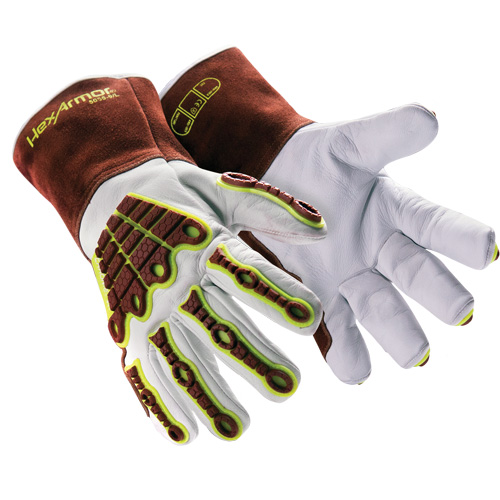 Gants de soudage HeatArmor 5055, Cuir fleur de ch&egrave;vre, Taille Petit/7 Moffatt Supply & Specialties
