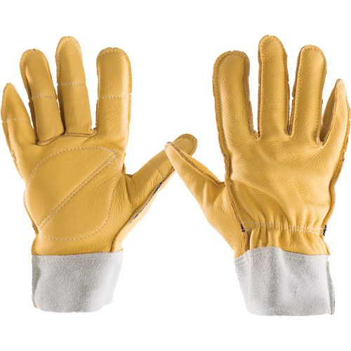 Gants tout cuir, 7/Petit, Paume en Cuir fleur, Poignet &eacute;lastique Moffatt Supply & Specialties
