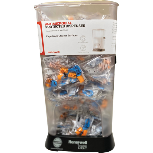 Distributeur de bouchons doreille filaires HL400 AM avec boîte de bouchons doreille FF-30 Moffatt Supply & Specialties