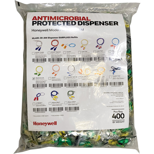 LPF-30 Earplugs Refill for HL400 Dispenser, Bulk - Polybag, Corded Moffatt Supply & Specialties